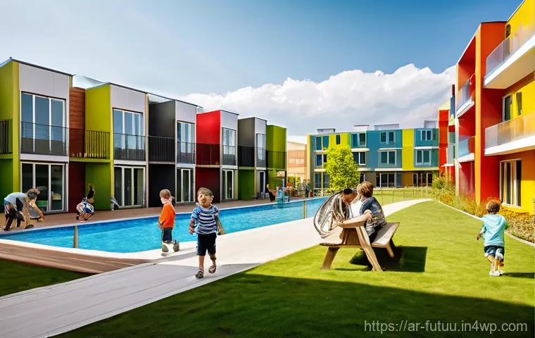 주거 혁신을 위한 글로벌 협력 사례 - **Prompt:** A serene, eco-friendly single-family home, recently constructed using advanced 3D printi...