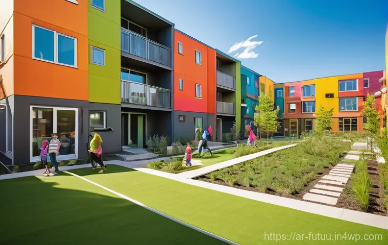 전국적인 주거 혁신 프로젝트 사례 분석 - **Prompt 2: Sustainable Green Residential Community**
    "A stunning, wide-angle shot of an eco-fri...