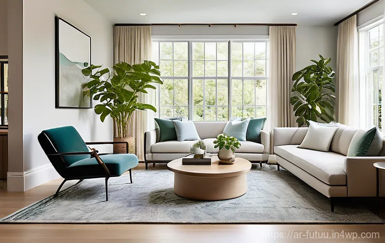 주거 혁신과 건강한 삶의 연관성 - Prompt 1: Serene and Green Living Space**