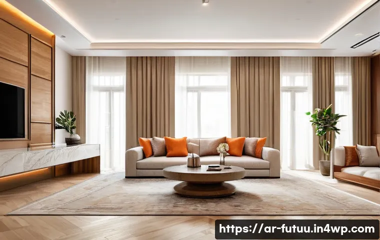 주거 공간의 개인화와 맞춤형 설계 - A modern Arabic living room interior featuring warm natural wood flooring and wall panels, complemen...
